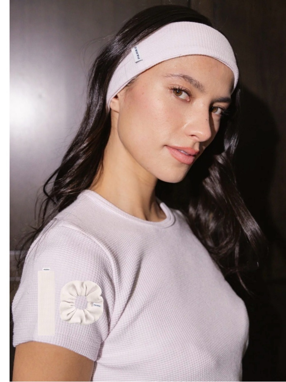 NIB Parke Waffle Knit Hair Set Lilac